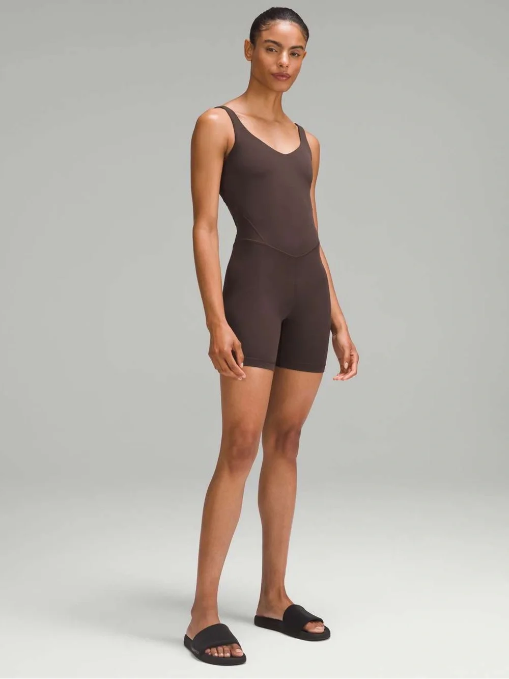 Lululemon Align Bodysuit 6” Espresso Brown Size 6 Built-In Bra